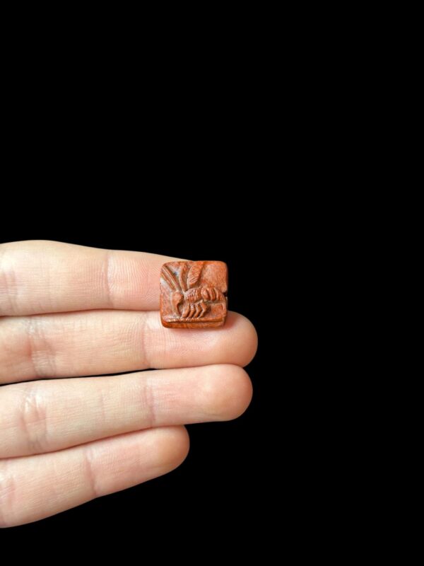Egyptian Bee symbol Amulet, Bee pendant made of Agate stone. Beekeeper gifts