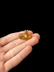 agate stone Bastet Cat Amulet, Egyptian Goddess Pendant - Image 1