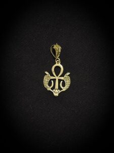Uraeus Cobra Pendant Necklace: Ankh Key of Life, Pharaonic Amulet - Image 1
