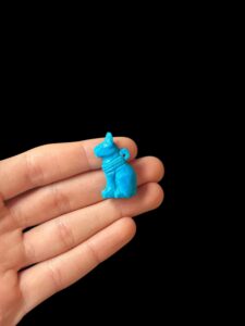 agate stone Bastet Cat Amulet, Egyptian Goddess Pendant - Image 1