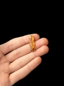 Isis knot necklace, tyet pendant, Hand carved from flame stone,  Tyet or Thet isis - Image 1