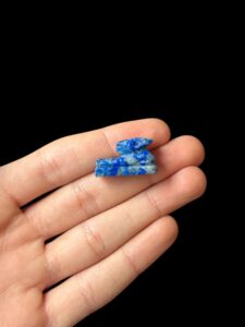 Lapis Lazuli Goddess Unut Amulet: Egyptian Rabbit Statue, Rabbit amulet - Image 1
