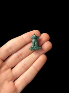 schist Bastet Cat Amulet, Egyptian Goddess Pendant - Image 1