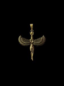 Rare Goddess Isis Pendant, Divine Isis Amulet, For Inner Strength and Wisdom, Ideal Gift for Spiritual Seekers, Made in Egypt, Hathor crown - Image 1