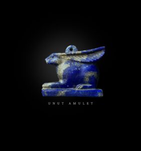Lapis Lazuli Goddess Unut Amulet: Egyptian Rabbit Statue - Image 1