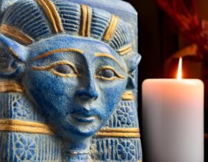 Manifest Handmade Goddess Hathor Statuette , Statue for the Egyptian Goddess Venus - Image 1