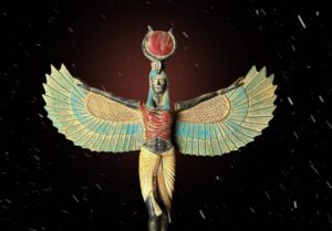 colorful Goddess Isis statue, unique Isis goddess Statue. - Image 1