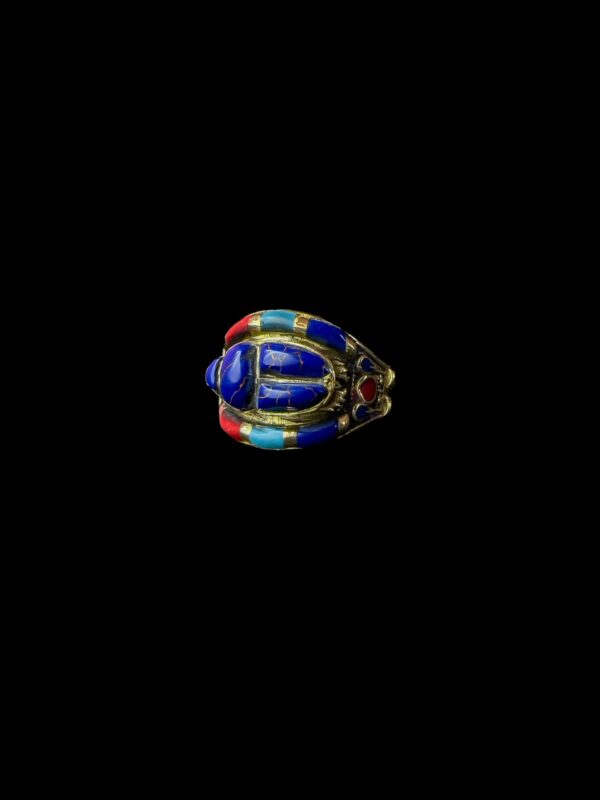 Egyptian Scarab Ring: King Tutankhamun Style, Good Luck Symbol