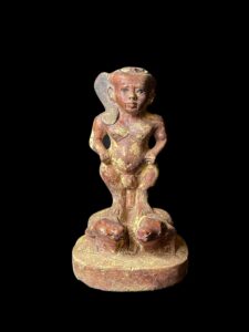 Egyptian Horus Stele Cippus: God Bes Protection Symbol - Image 1