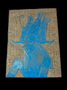 Large God Horus Wall Relief: Ancient Egyptian Art - Image 1