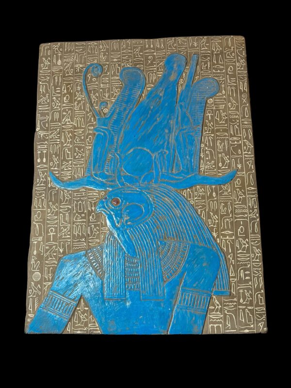 Large God Horus Wall Relief: Ancient Egyptian Art