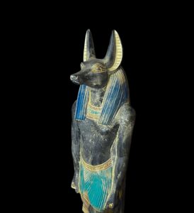 Handmade Anubis Statue - Egyptian God of the Dead - Black Basalt stone - Image 1