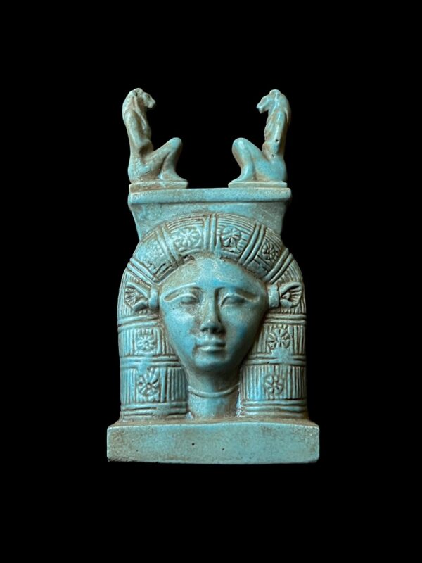 Handmade Goddess Hathor Statuette with Sekhmet