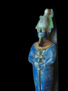 Basalt Egyptian God Osiris Statue: Unique Statuette - Image 1