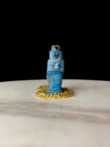 Hand-Carved Porcelain Sekhmet Pectoral Necklace - Image 1