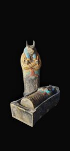 Egyptian God Anubis Stone Statue - Handmade Ancient Egypt Decor - Image 1