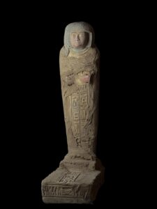 Handcarved Basalt Queen Statue: Rare Ancient Egyptian Decor - Image 1