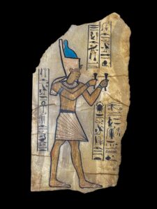Ancient Egyptian King Wall Relief: Handcrafted Temple Art - Image 1