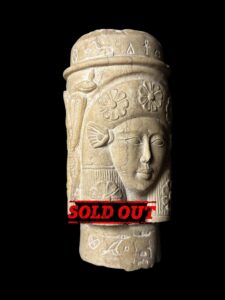 Goddess Hathor Column made in Egypt. with two cobras - Image 1