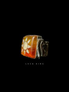 Bronze Sun Ring: Egyptian Eye of Horus, Good Luck Amulet - Image 1