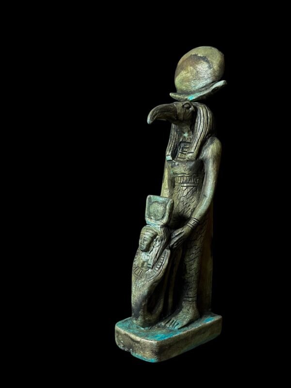 God Thoth with Goddess Hathor statue