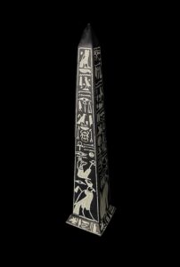 Egyptian Obelisk with Ancient Hieroglyphics: Custom Inscriptions - Image 1