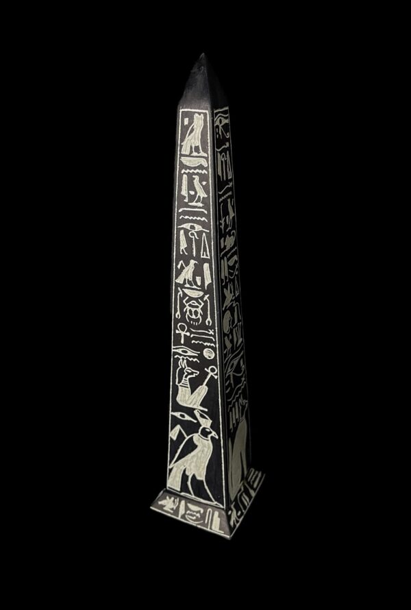 Egyptian Obelisk with Ancient Hieroglyphics: Custom Inscriptions