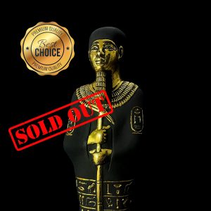 God Ptah Statue: Rose & Black Granite Egyptian Replica - Image 1