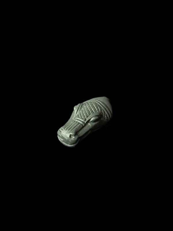 Sobek Pendant: Egyptian Crocodile God Amulet, Natural Stone