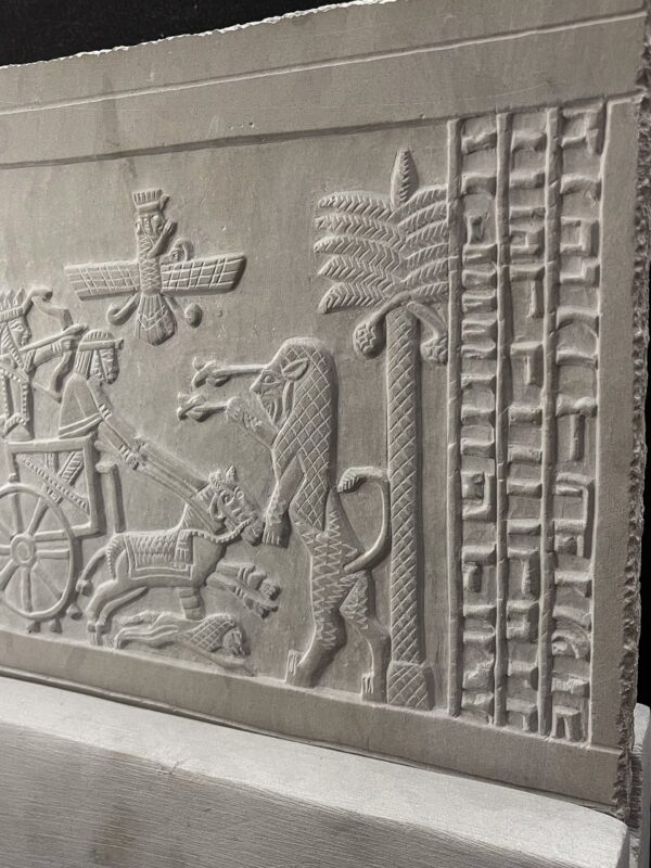 Handmade Darius Seal Stone Relief: Ahura Mazda, Royal Chariot