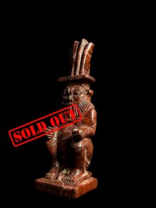 Hand Carved God Bes Statue: Egyptian Art Home Decor - Image 1