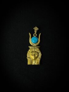 Goddess Hathor Amulet - Authentic Egyptian Craftsmanship - Spiritual Protection & Empowerment - Hathor pendant necklace. - Image 1