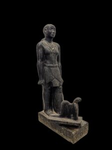 Egyptian Prince Horemakhet Statue with Cobra Goddess Replica - Image 1