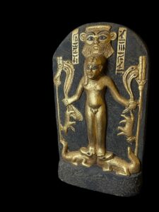 Egyptian Horus Stele Cippus: God Bes Protection Amulet - Image 1