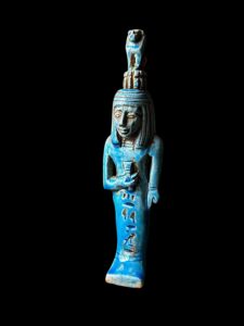 Handcarved Flamestone Egyptian Queen Statue: Rare Ancient Model - Image 1