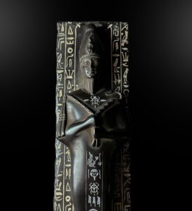 Basalt Egyptian God Osiris Statue: Unique Statuette - Image 1
