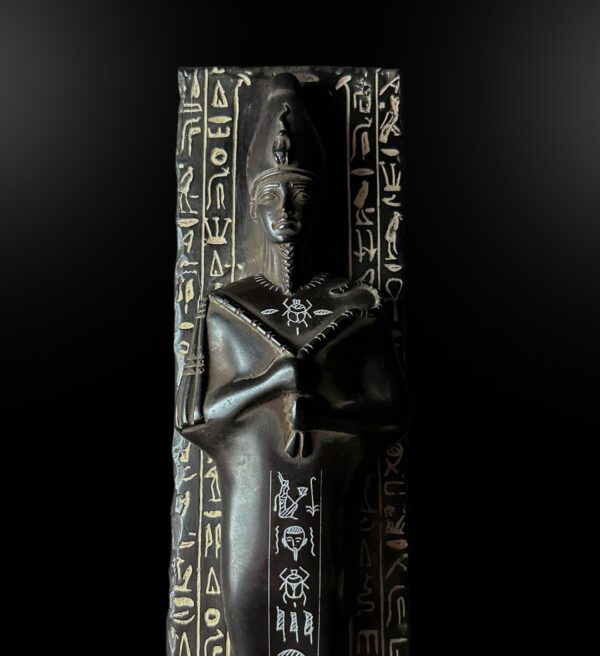 Basalt Egyptian God Osiris Statue: Unique Statuette