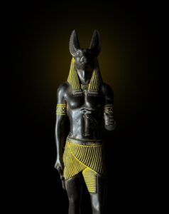 Egyptian Anubis Statue with Eye of Horus - Made in Egypt - Image 1
