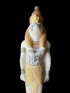 Alabaster Egyptian God Horus Statue: Falcon God of Sky - Image 1