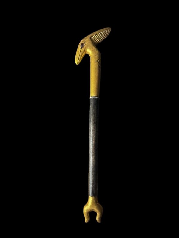 Ebony Was Sceptre: God Osiris Staff with Gemstones