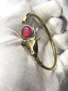 Handcrafted Goddess Hathor Bracelet: Egyptian History Lover Gift - Image 1