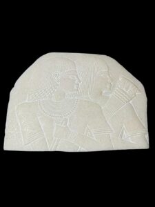Alabaster Egyptian Art Relief: Mythology Home Decor - Image 1
