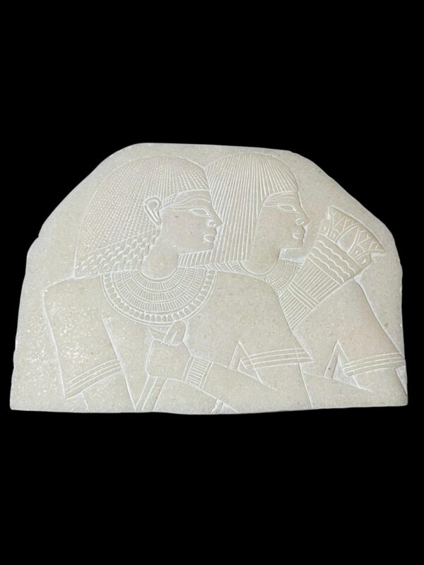 Alabaster Egyptian Art Relief: Mythology Home Decor