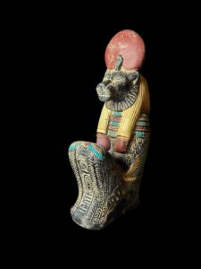 Egyptian Goddess Sekhmet Statue: Colorful Statuette - Image 1