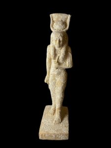 Goddess Hathor statue with flails. - Image 1