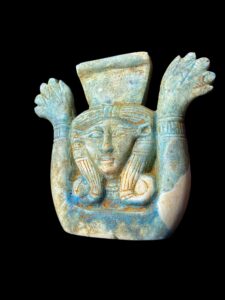 Manifest Handmade Goddess Hathor Statuette , Statue for the Egyptian Goddess Venus - Image 1