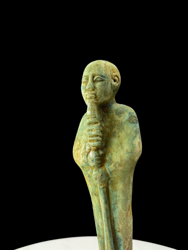 Handcrafted Rose & Black Granite Egyptian God Ptah Statue