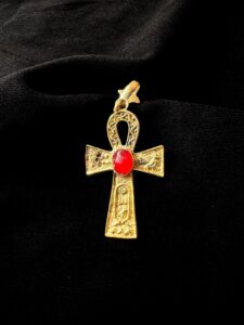 Brass Egyptian Ankh Key of Life Pendant - Image 1