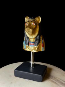 Egyptian Goddess Sekhmet Statue: Colorful Statuette - Image 1