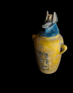 Ancient Egyptian Anubis Jar: God of Afterlife Decor - Image 1